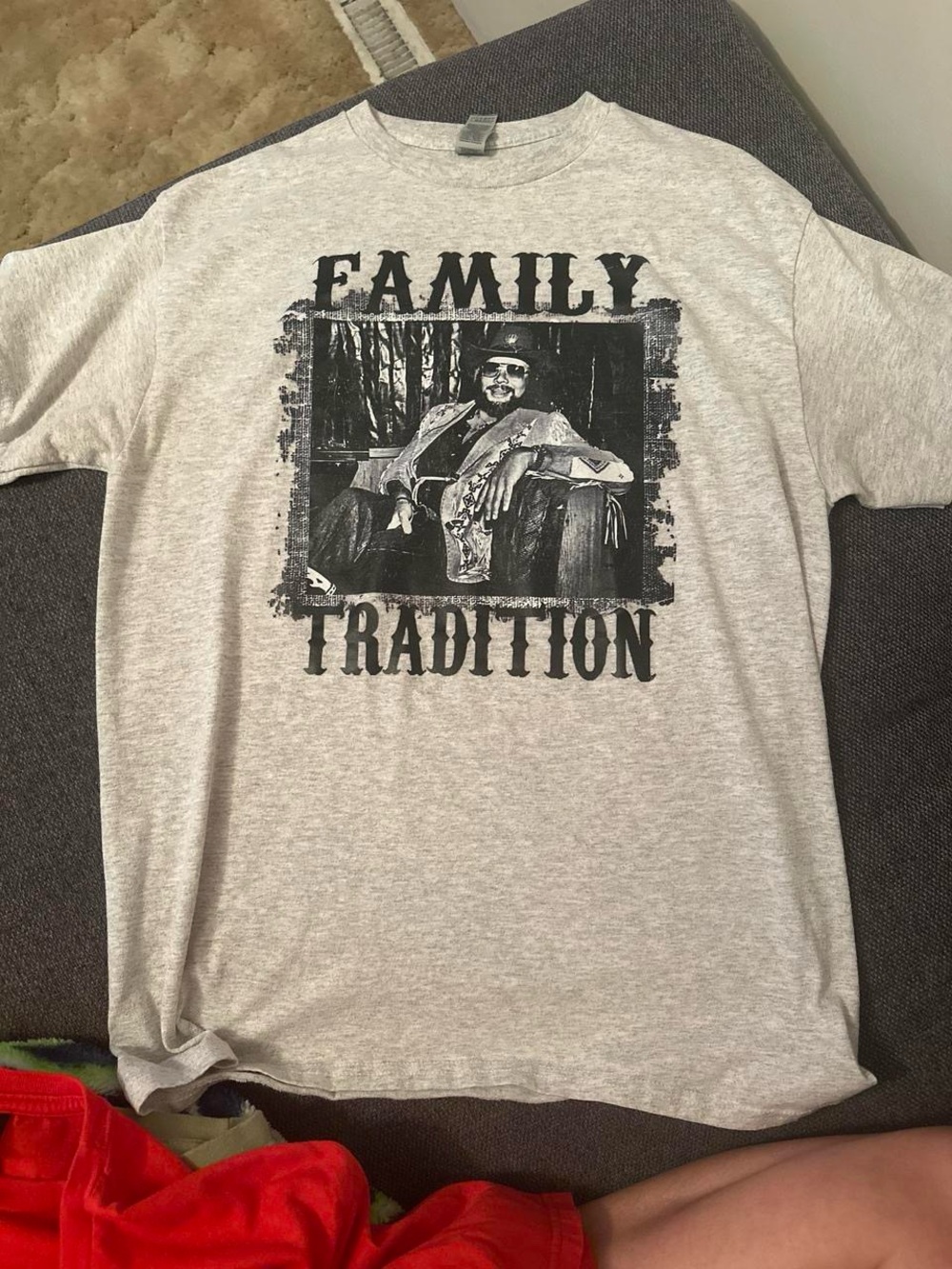 Family Tradition Graphic Tee - Gray Women’s Shirt